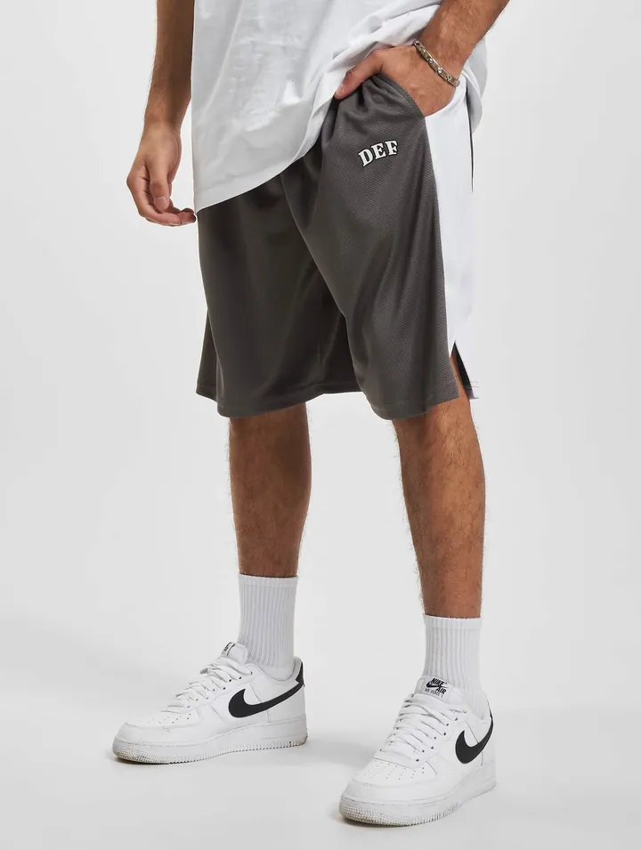 DEF Pantalón antracita / blanco