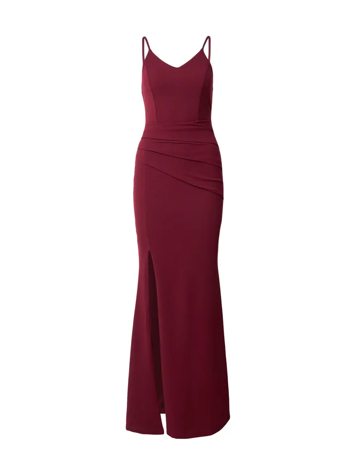 WAL G. Vestido rojo vino