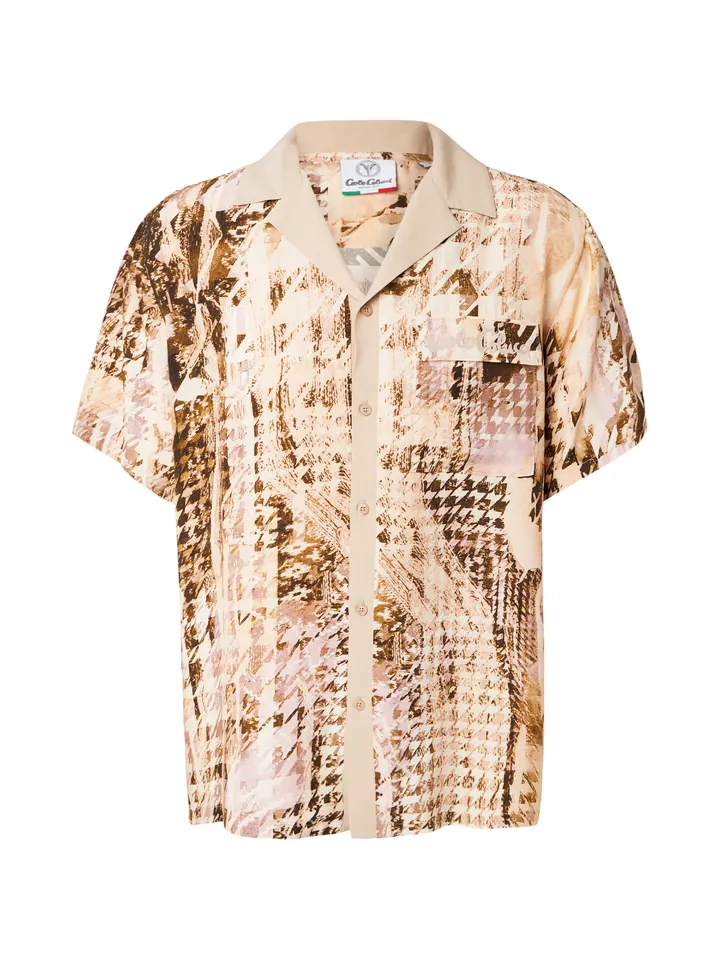 Carlo Colucci Camisa 'Feig'  piel / beige claro / marrón / caqui
