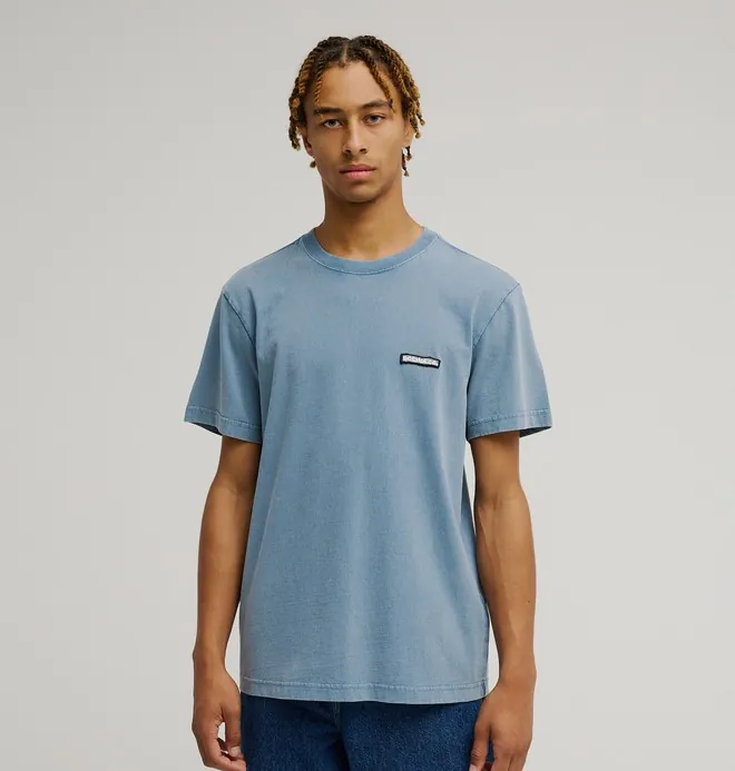 Patch It Washed - Camiseta de manga corta Azul Hombre