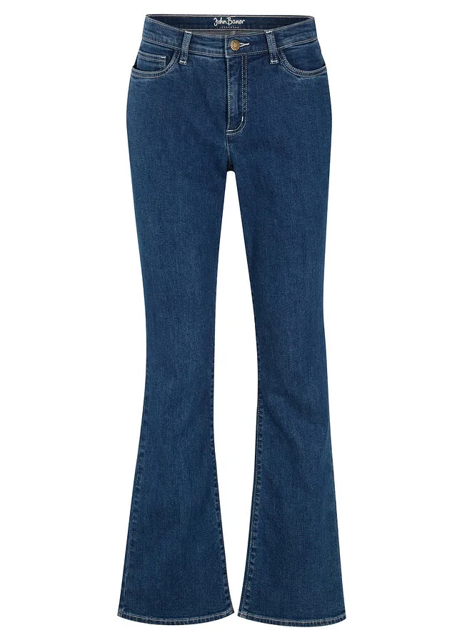 Vaqueros bootcut, mid waist, de algodón orgánico