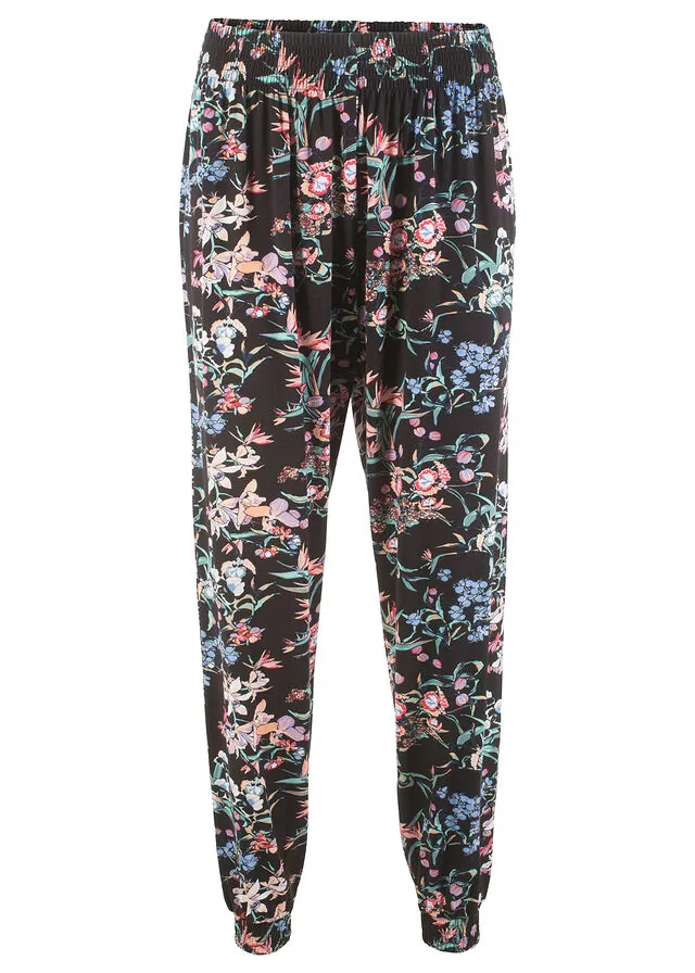 Pantalón bombacho de mezcla de viscosa