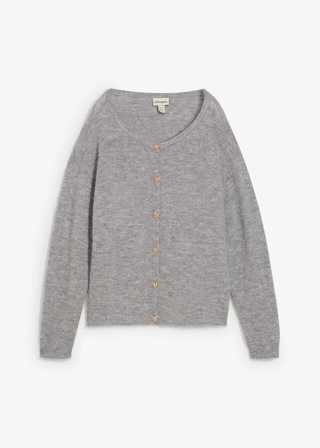 Chaqueta de punto de mezcla de alpaca