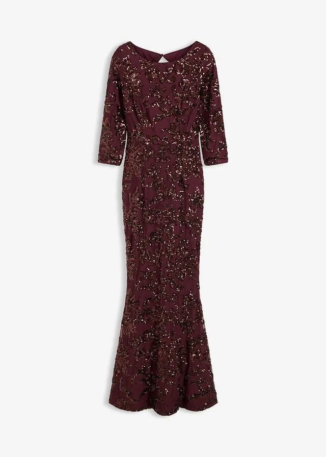 Vestido de lentejuelas con escote en la espalda