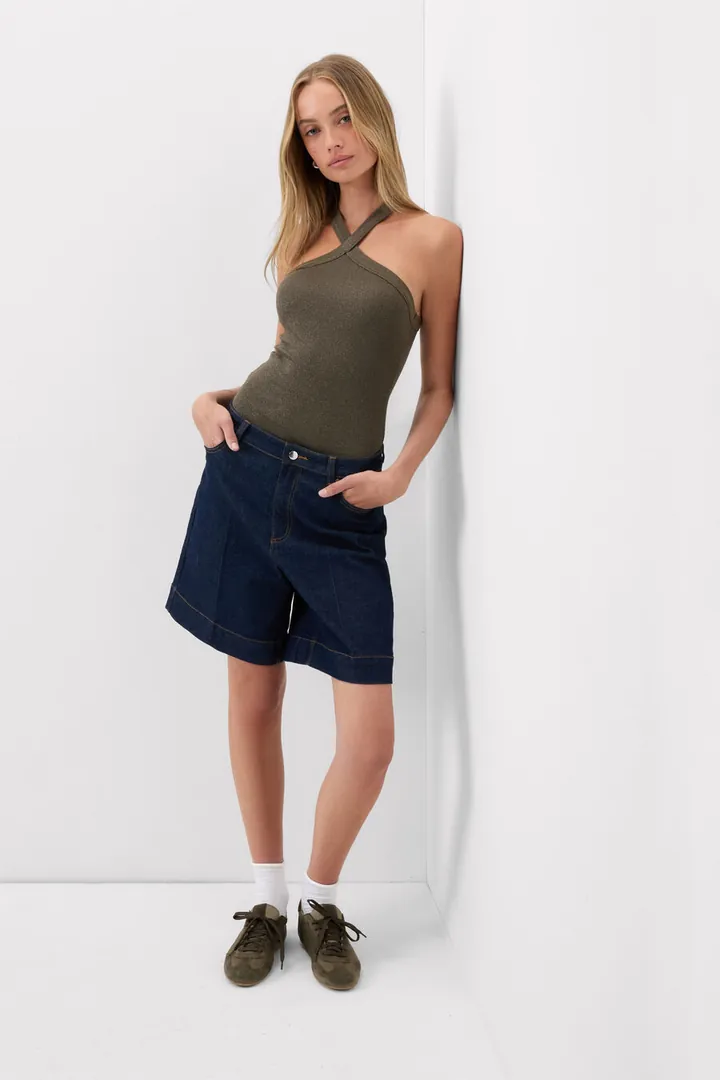 Intimissimi Body Cruzado de Canalé Laminado Mujer Azul Claro Tamaño L
