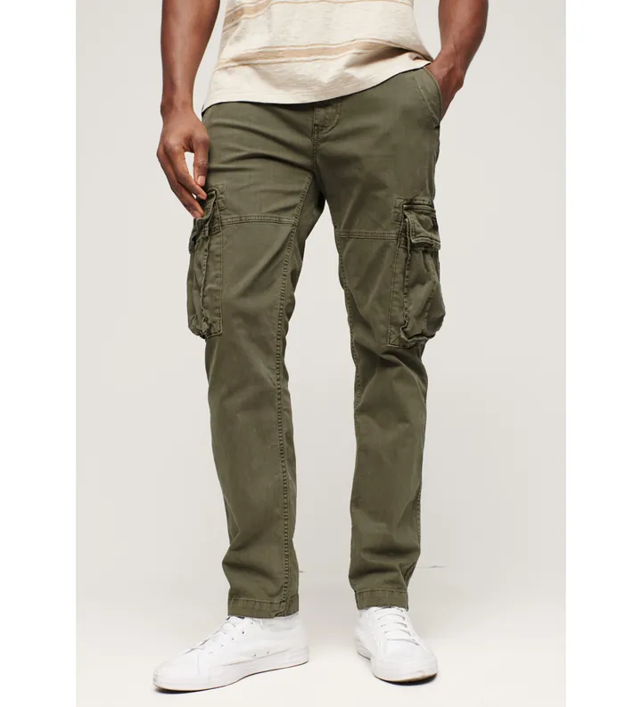 Superdry para hombre. M7011132A Pantalón cargo Core verde (29/32), Casual, Algodón