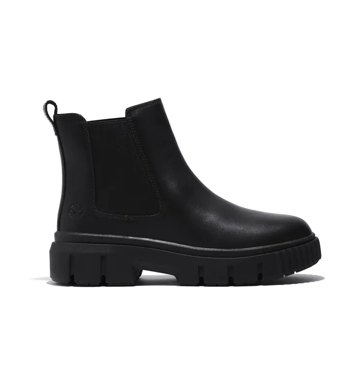 Timberland para mujer. TB0A5ZCG0011 Botines de piel de media caña Chelsea Field negro (36 W), Plano, Ninguno, Casual