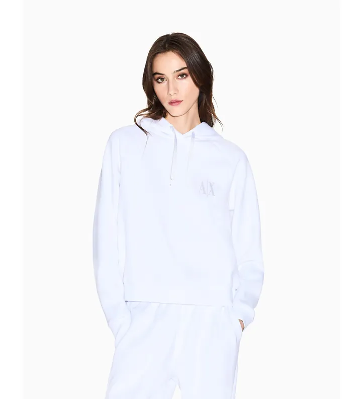 A|X Armani Exchange para mujer. XW000827AF13397U0002 Sudadera Sweatshirt blanco (L), Casual, Viscosa
