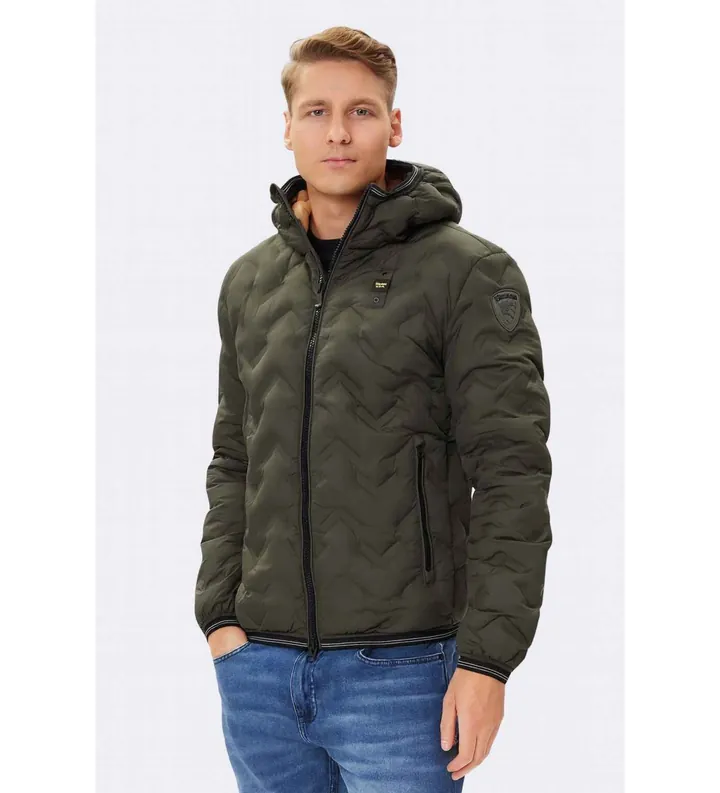 Blauer para hombre. 25WBLUC03233 Plumífero de ángulos Piery marrón verdoso (M), Casual, Verde, Poliéster