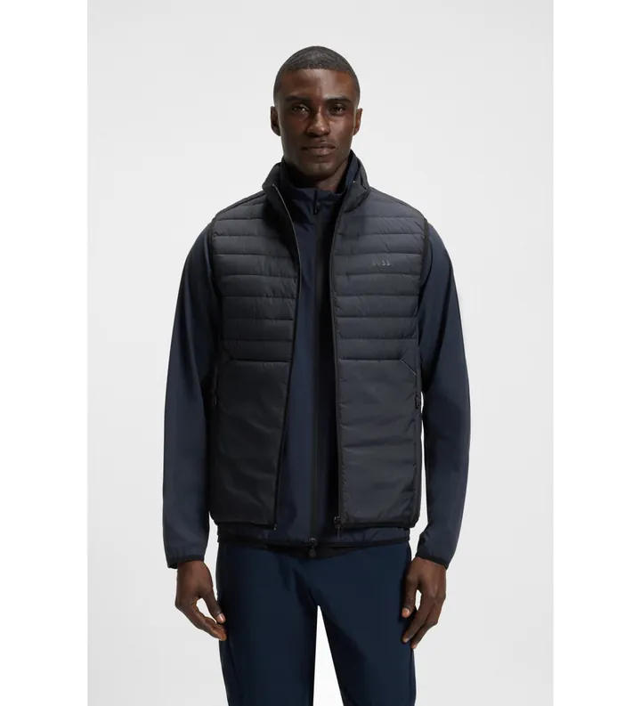 BOSS para hombre. 50545867 Chaleco Urbanex marino (L), Casual, Poliéster