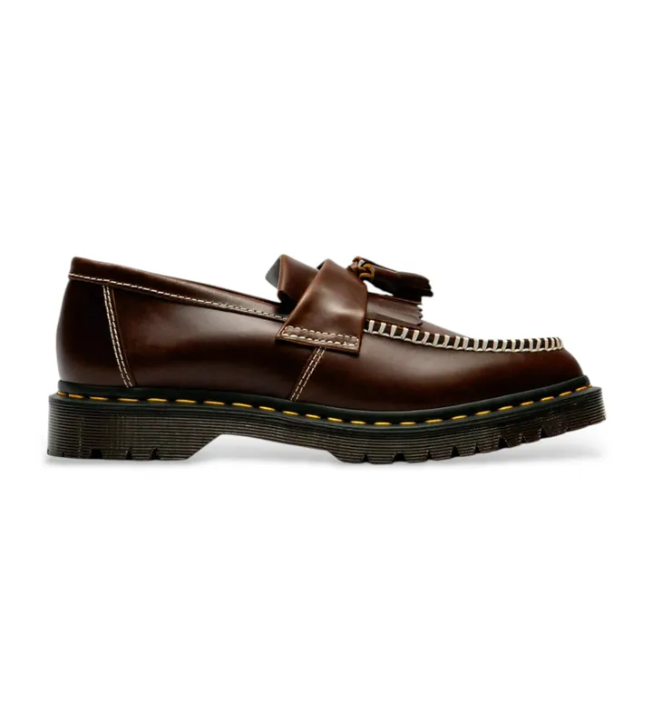 Dr Martens unisex. 42849200 Mocasines Adrian Ben Orleans marrón (43), Piel, Plano, Ninguno, Casual