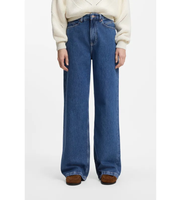 BOSS para mujer. 50552093 Jeans Regular Fit con Pernera Ancha azul (24/34), Casual, Denim