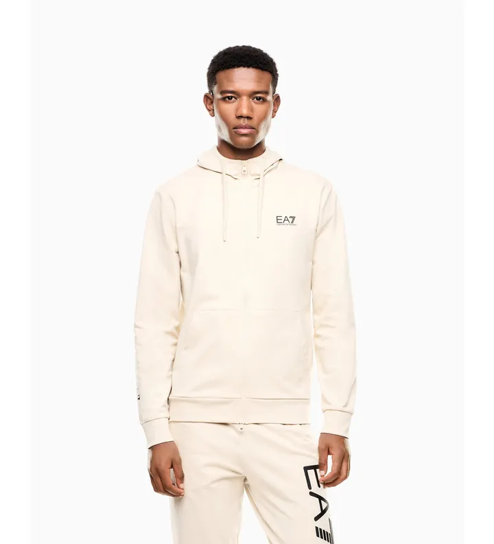 EA7 para hombre. 7M000568_AF13512 Sudadera Logo Series blanco (3XL), Casual, Deportivo, Algodón, Sportswear, Multideporte