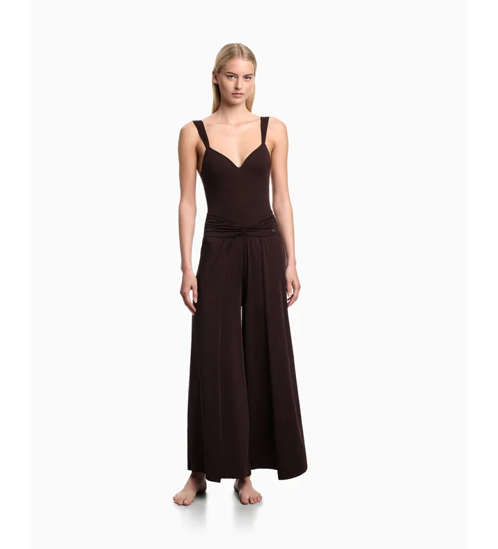 Emporio Armani para mujer. EW000614_AF20239 Pantalón Largo marrón (L), Casual, Poliamida