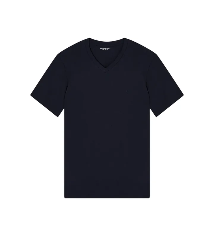 Emporio Armani para hombre. EM000378_AF20672 Camiseta cuello pico marino (L), Casual, Algodón, Manga corta