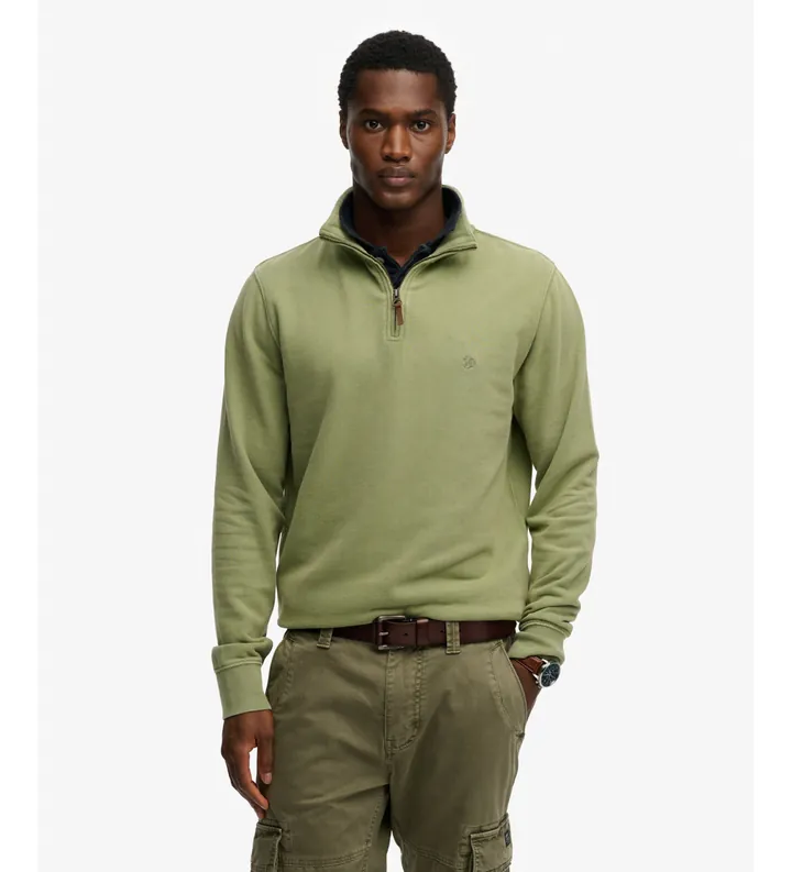 Superdry para hombre. M2014346A Jersey Classic Half verde (3XL), Casual, Algodón