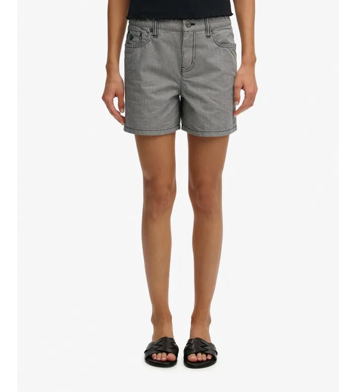 Superdry para mujer. W7110488A Short Rise Stripe marino (26), Casual, Algodón