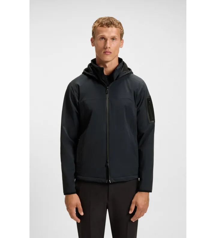 BOSS para hombre. 50544557 Chaqueta Hexashell marino (L), Casual, Poliéster, Manga larga