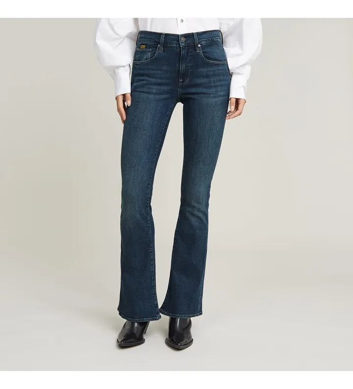 G-Star para mujer. D21290-D987-H281 Jeans 3301 Flare azul (32/30), Casual, Denim, Sostenible, Algodón Reciclado