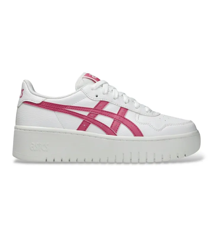 Asics para mujer. 1202A024 Zapatillas de Piel Japan S PF blanco (36), Plano, Cordones, Casual
