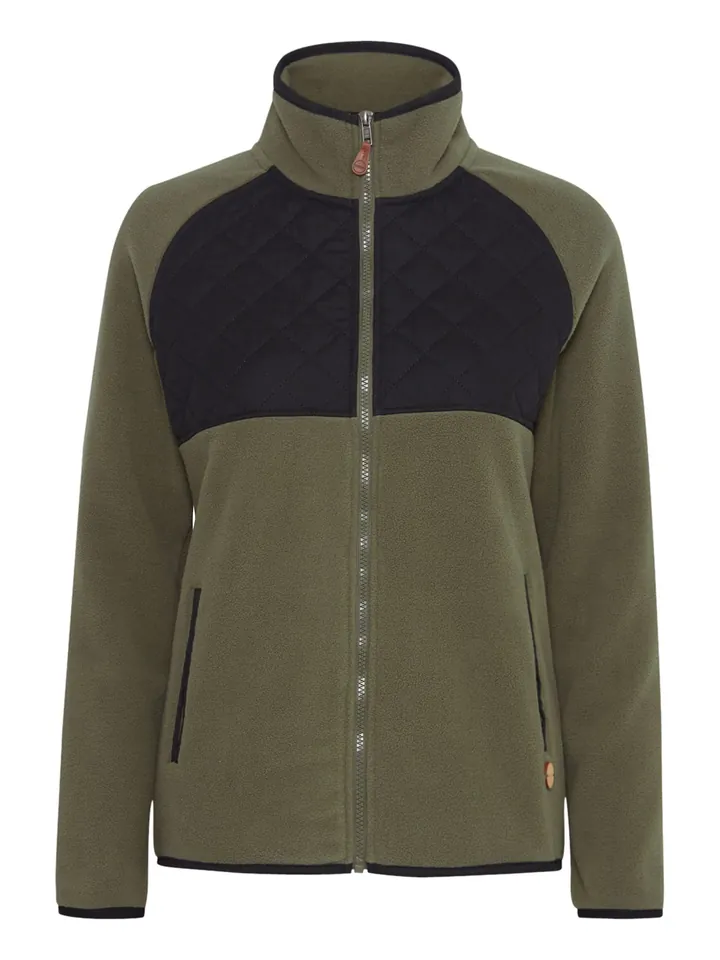 Oxmo Chaqueta polar 'Malin' oliva / negro