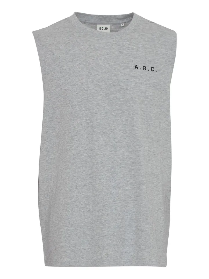 !Solid Camiseta ' Melamdro '  gris / negro