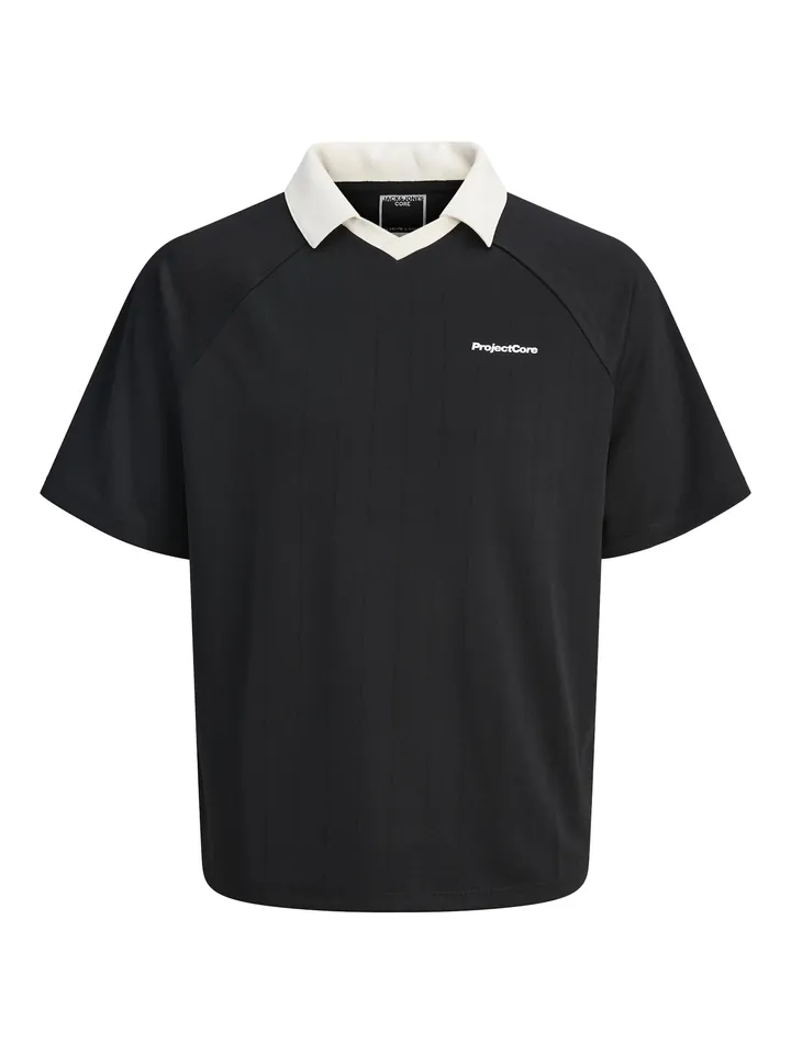 JACK & JONES Camiseta  negro / blanco