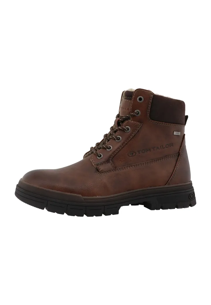 TOM TAILOR Botas con cordones marrón rojizo