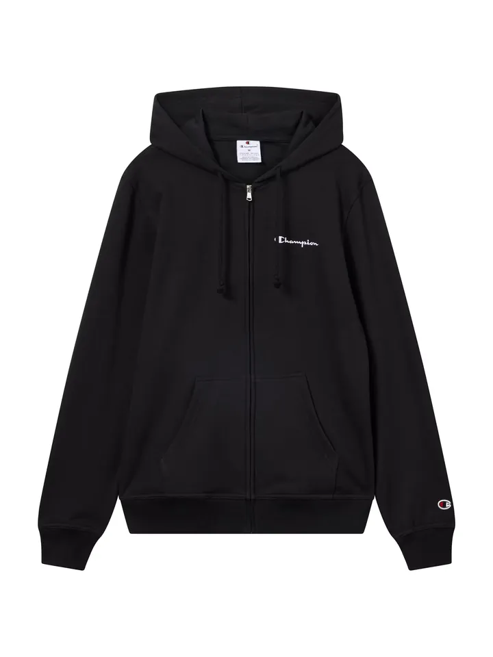 Champion Sudadera con cremallera  negro / blanco