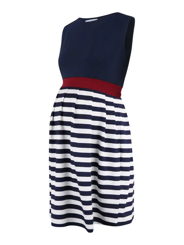 Bebefield Vestido 'Ana' navy / burdeos / blanco