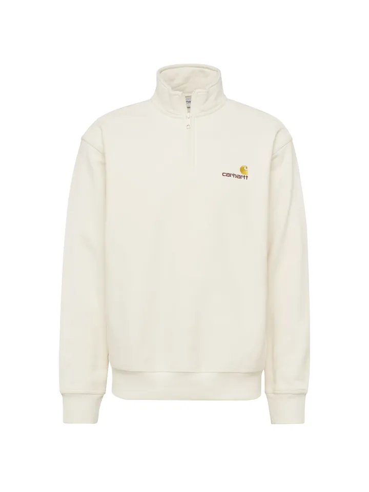 Carhartt WIP Sudadera 'American Script' dorado / borgoña / blanco natural