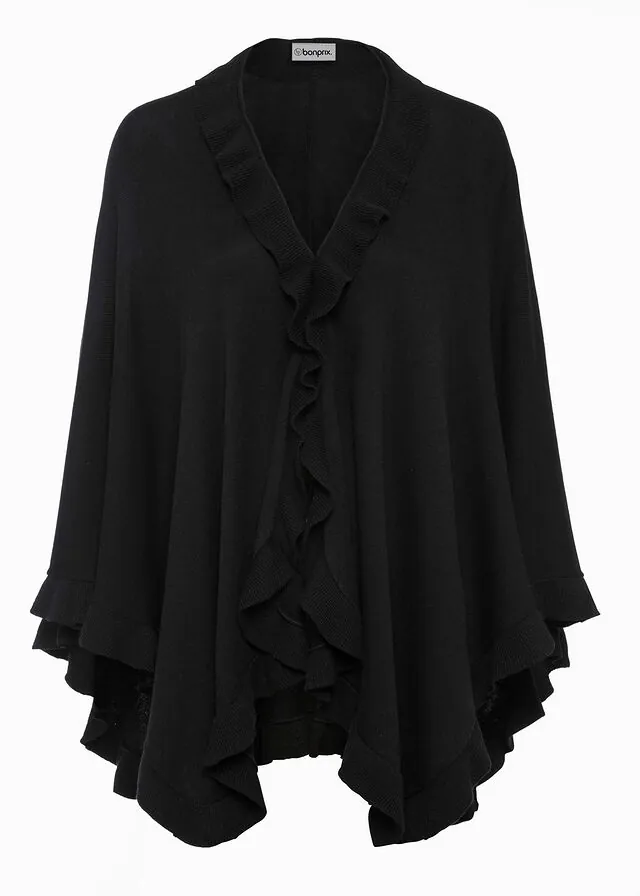 Poncho con parte de cachemira