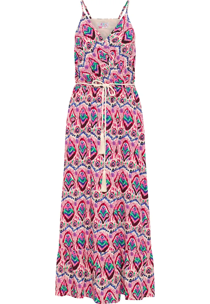 IZIA Vestido de verano azul / verde / lila / rosa