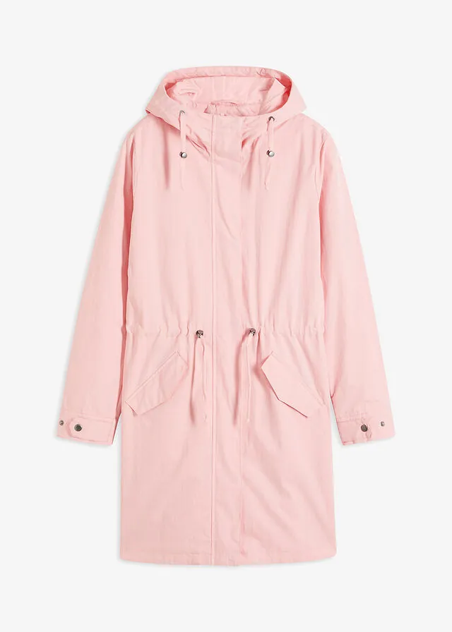 Parka larga con capucha