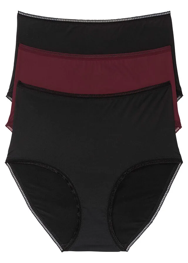 Slip de microfibra high waist (3 unidades)