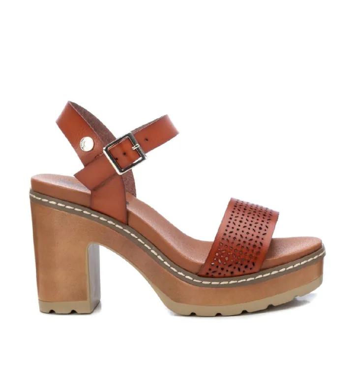 Refresh para mujer. 17077705-CAMEL Sandalias 170777 marrón (36), 8 a 10cm, Hebilla, Casual, Fiesta