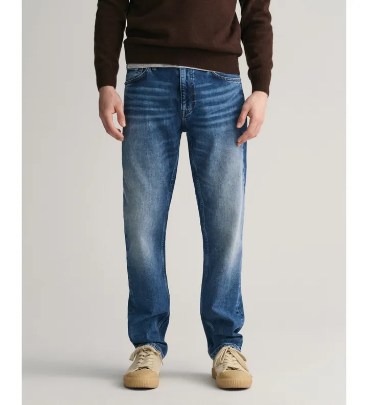 Gant para hombre. 1000260 Jeans Slim Fit azul (29/30), Casual, Algodón, Denim