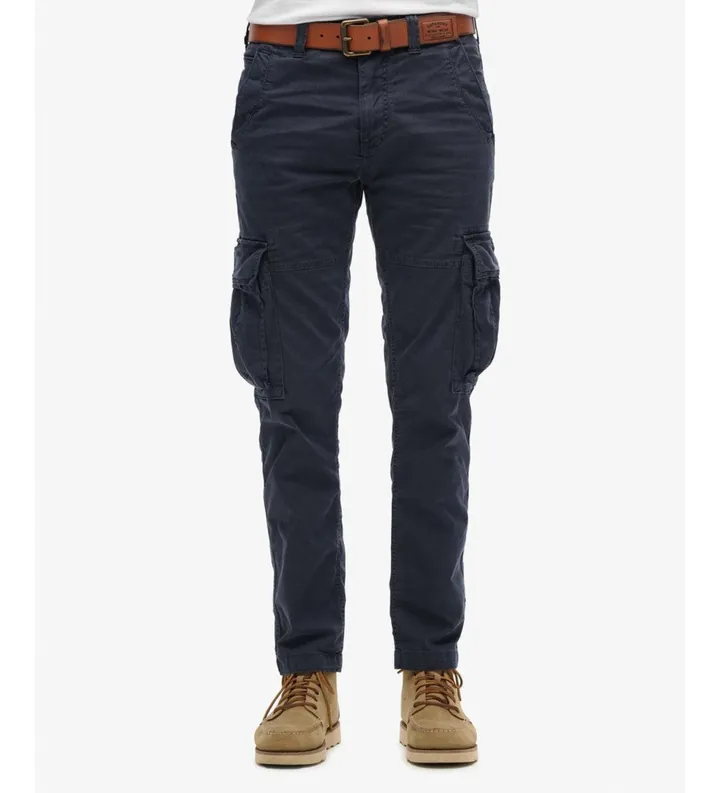 Superdry para hombre. M7011132A Pantalón Cargo Core marino (30/32), Casual, Algodón