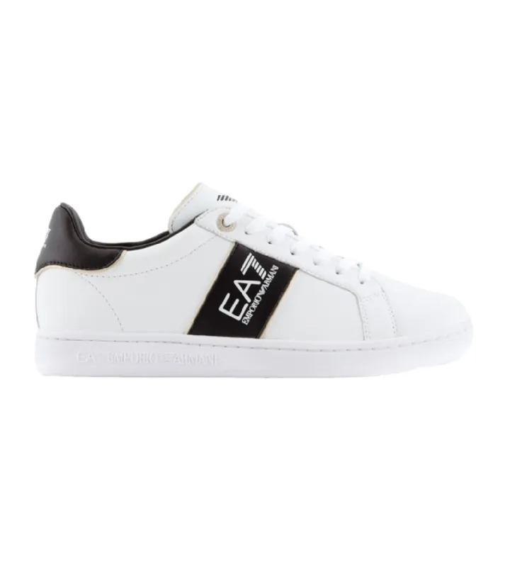 EA7 unisex. X8X102_XK346 Zapatillas de piel Classic blanco (36), Plano, Cordones, Casual