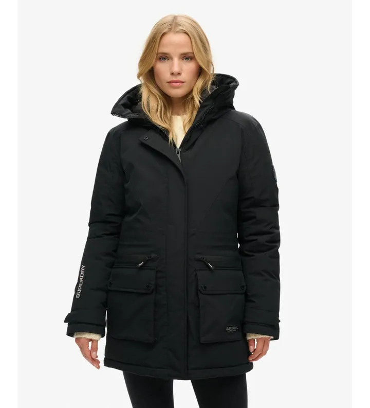 Superdry para mujer. W5011732A Parka City Padded negro (M), Casual, Poliéster