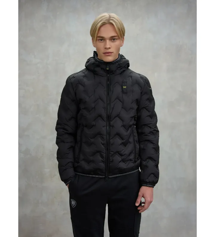 Blauer para hombre. 25WBLUC03233 Plumífero de ángulos Piery negro (M), Casual, Poliéster