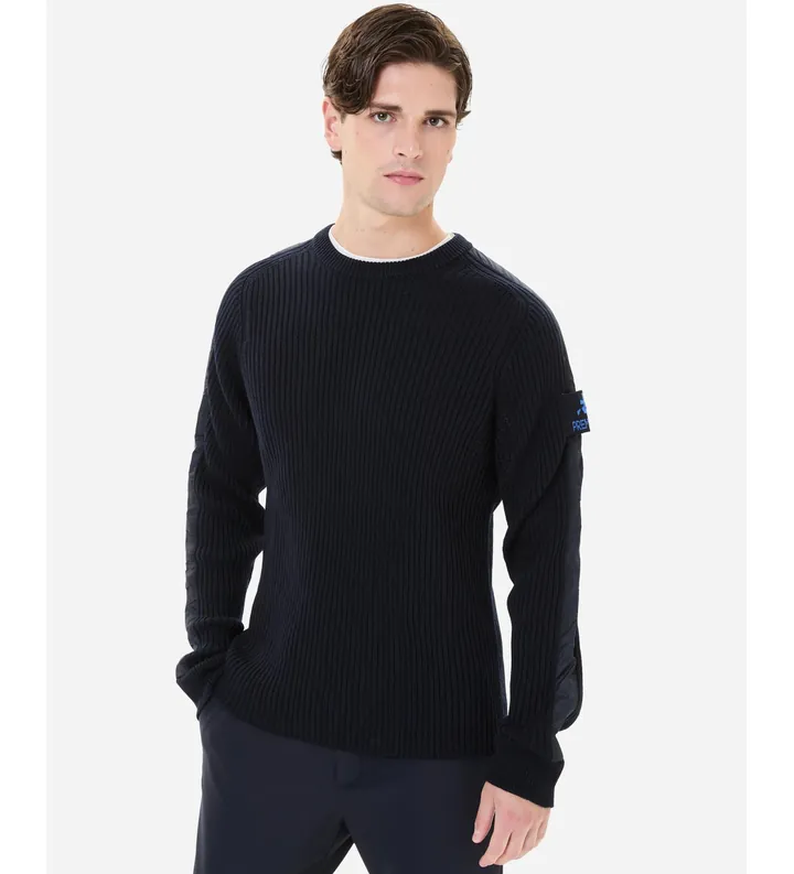 Premiata para hombre. PMG26 Jersey Ribbed marino (L), Casual, Lana