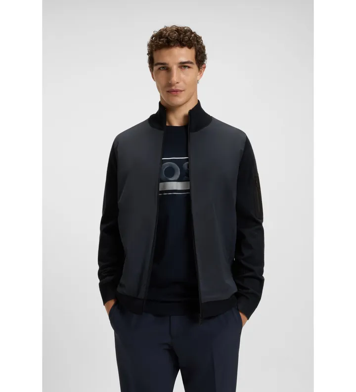 BOSS para hombre. 50541951 Jersey Momentum marino (L), Casual, Poliéster