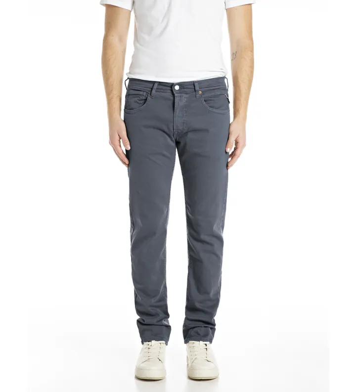 Replay para hombre. MA972.000.8488790 Pantalón 9.5 OZ Stretch Bull denim azul (33/32), Casual, Algodón