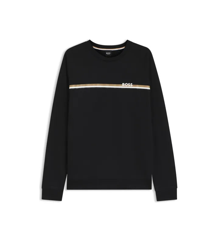 BOSS para hombre. 50554791 Sudadera Authentic negro (L), Homewear, Algodón