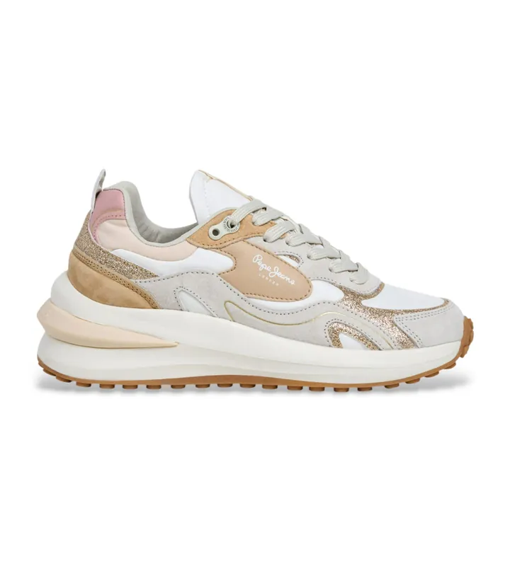 Pepe Jeans para mujer. PLS600044 Zapatillas Winslowlit multicolor (36), Plano, Cordones, Casual