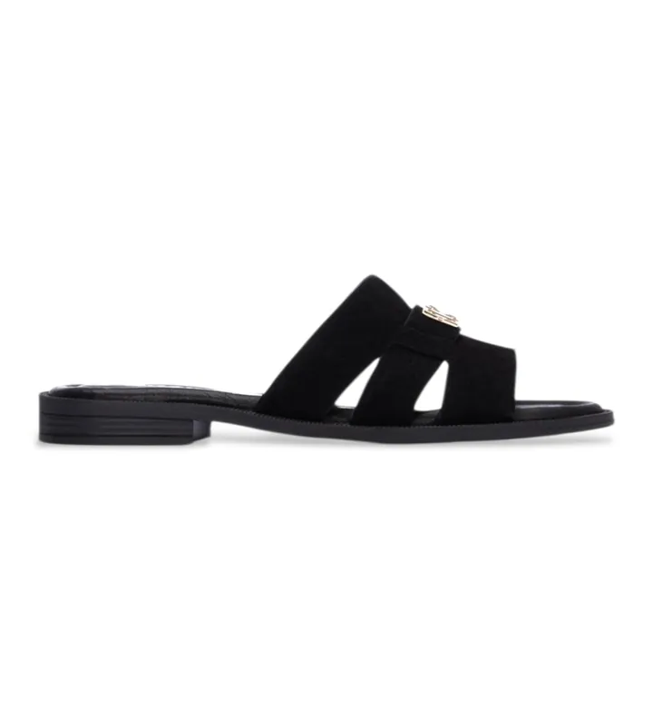 Carmela para mujer. 16306101-NEGRO Sandalias de Piel 163061 negro (36), Plano, Serraje, Ninguno, Casual