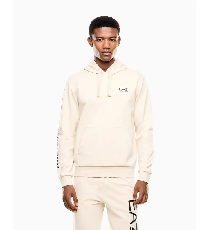 EA7 para hombre. 7M000569_AF13512 Sudadera Logo Series beige (L), Casual, Deportivo, Algodón, Sportswear, Multideporte, Manga corta