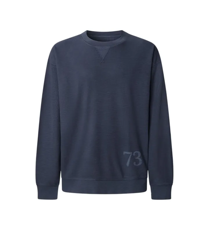 Pepe Jeans para hombre. PM5800164 Sudadera Gaston marino (L), Casual, Algodón
