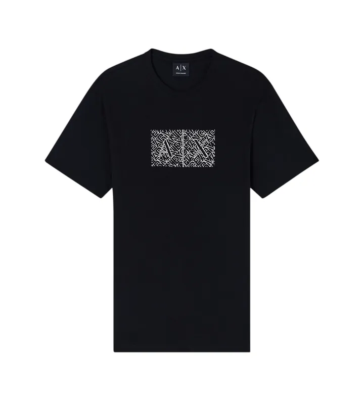 A|X Armani Exchange para hombre. XM002784AF10356UC001 Camiseta logo negro (L), Casual, Algodón, Manga corta